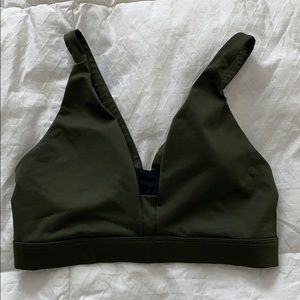 Olive green sports bra